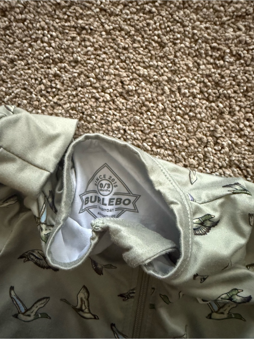 Burlebo mallard onesie 0-3 months EUC - Picture 3 of 3
